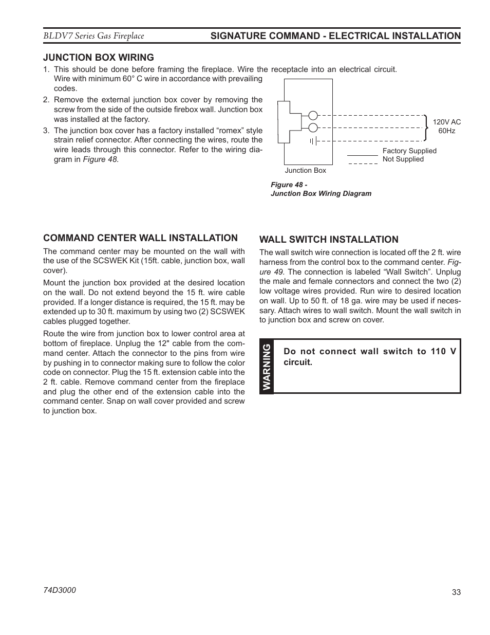 Monessen Hearth BLDV7 SERIES BLDV500N/PV7;N/PSC7 User Manual | Page 33 / 60