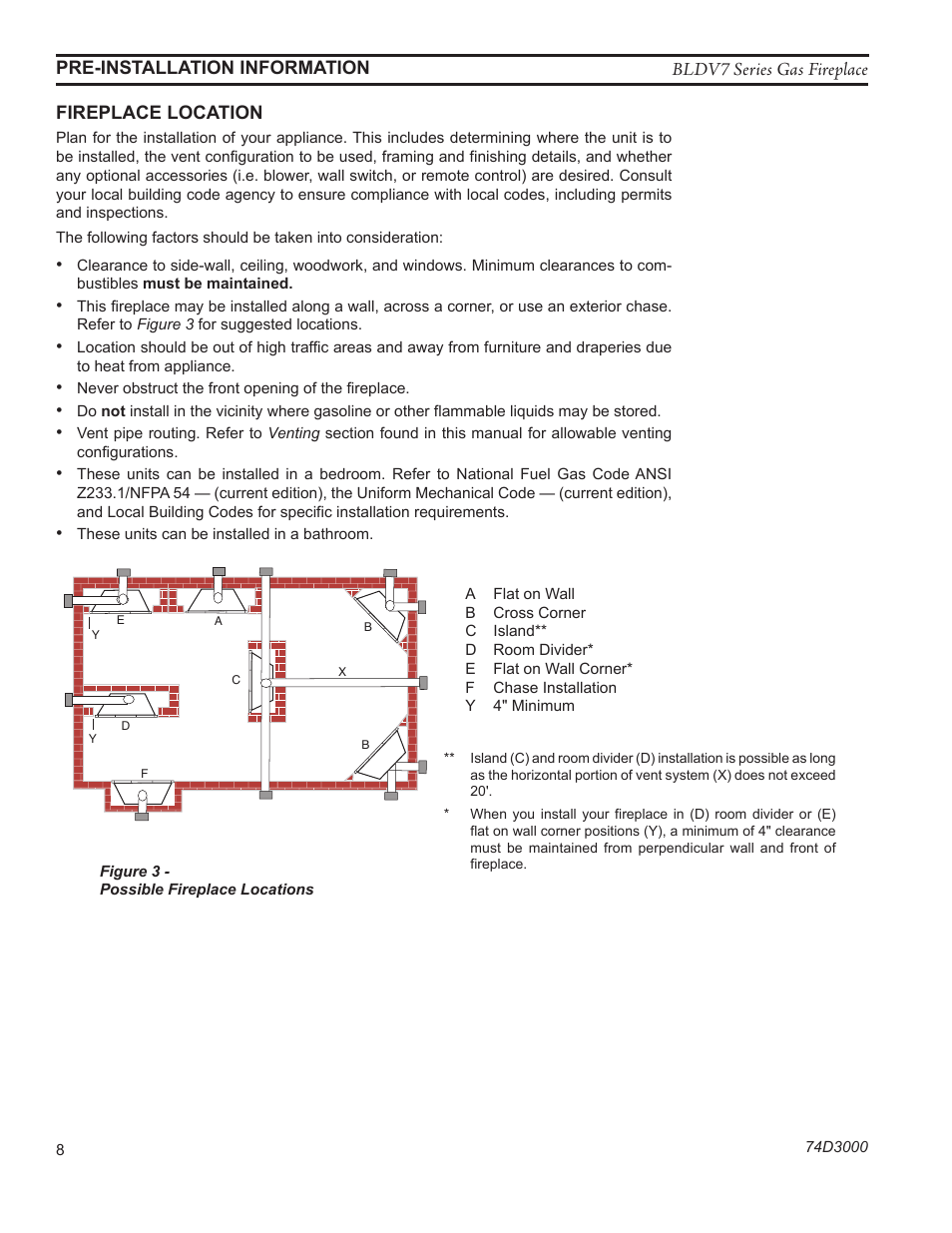 Monessen Hearth BLDV7 SERIES BLDV500N/PV7;N/PSC7 User Manual | Page 8 / 60