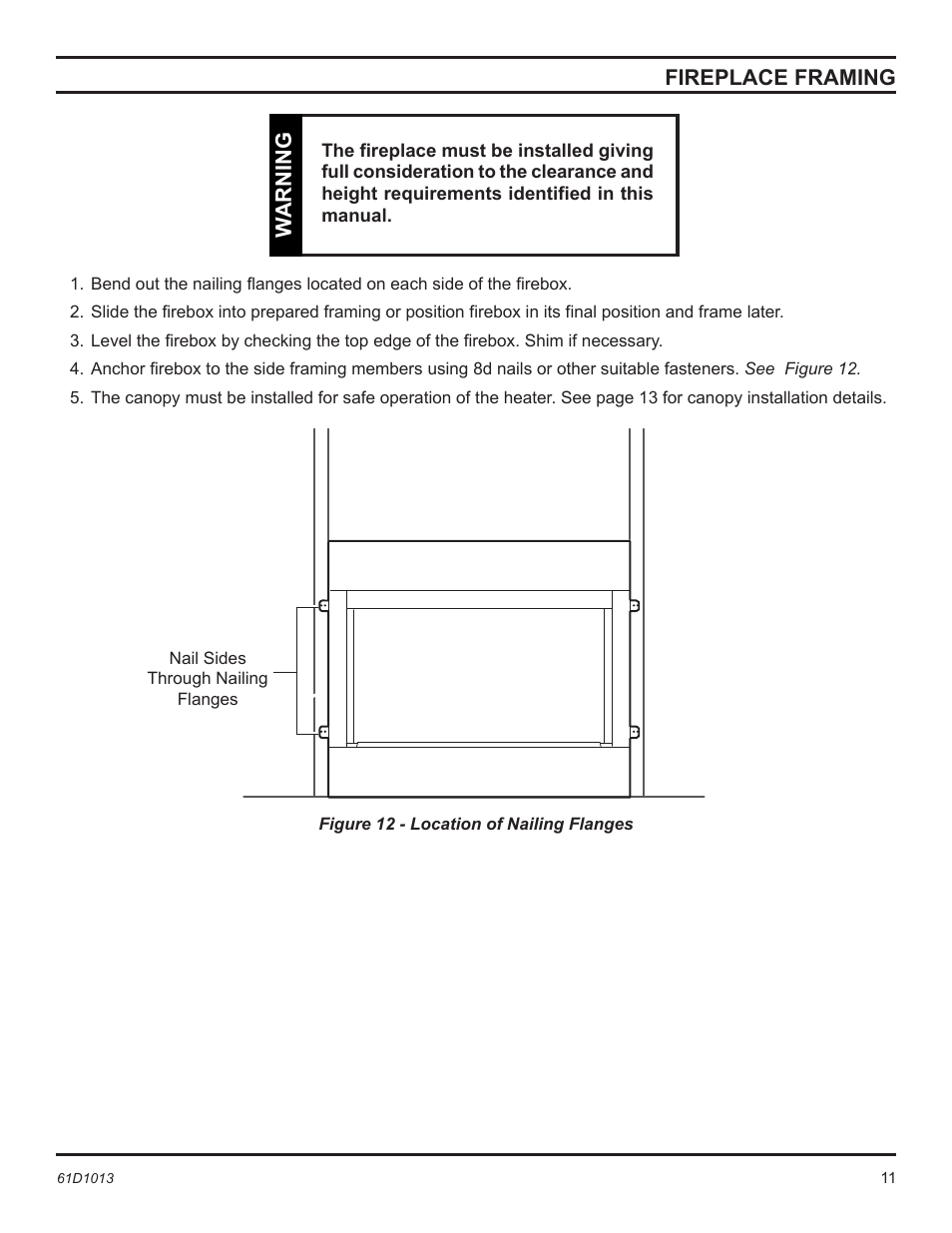Monessen Hearth BUF400 User Manual | Page 11 / 20