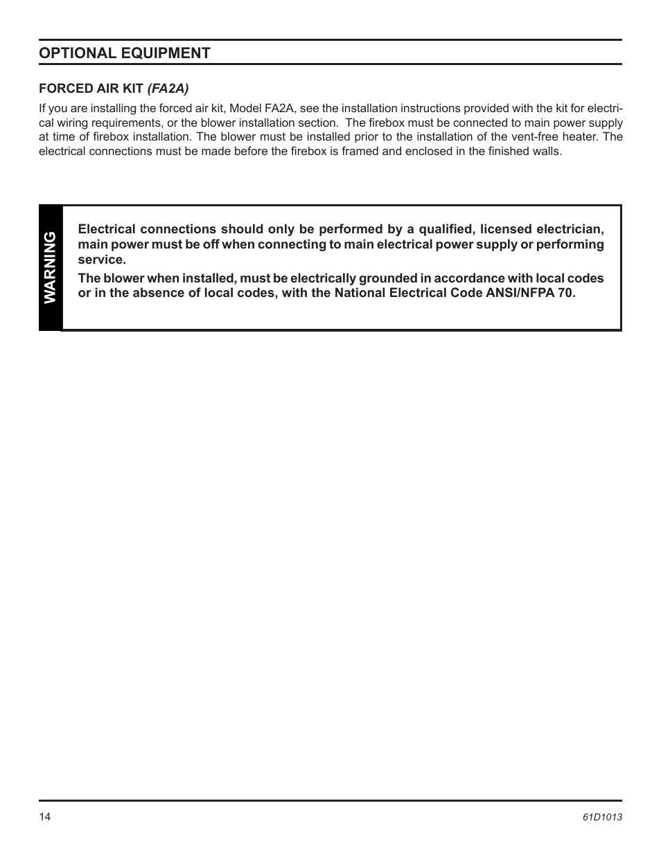 Monessen Hearth BUF400 User Manual | Page 14 / 20