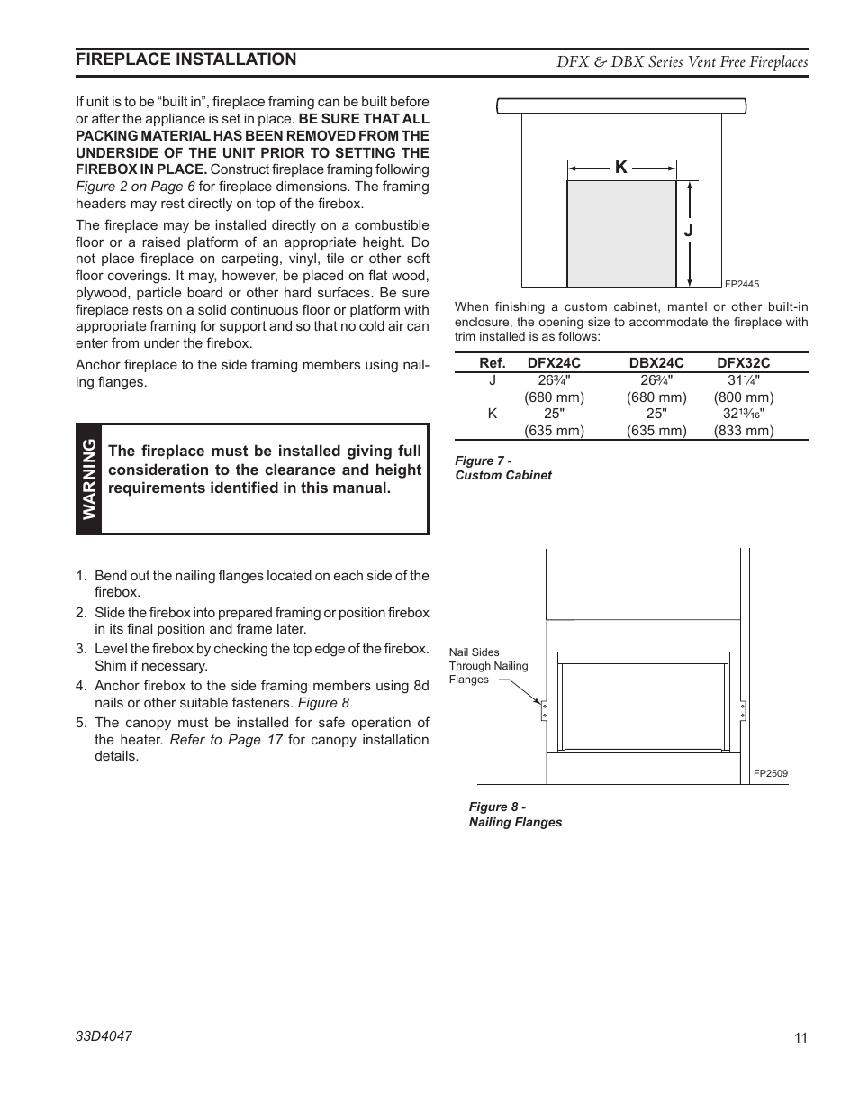 Monessen Hearth DFX24C User Manual | Page 11 / 36