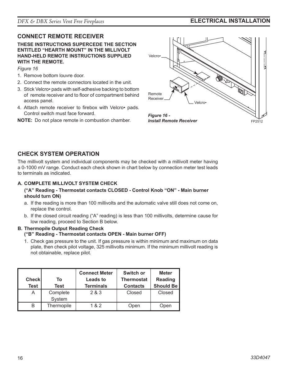 Fp2512 install remote rcvr | Monessen Hearth DFX24C User Manual | Page 16 / 36