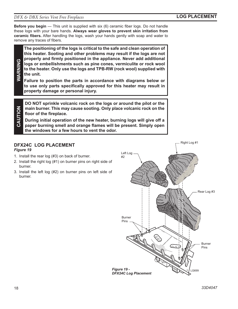 Monessen Hearth DFX24C User Manual | Page 18 / 36