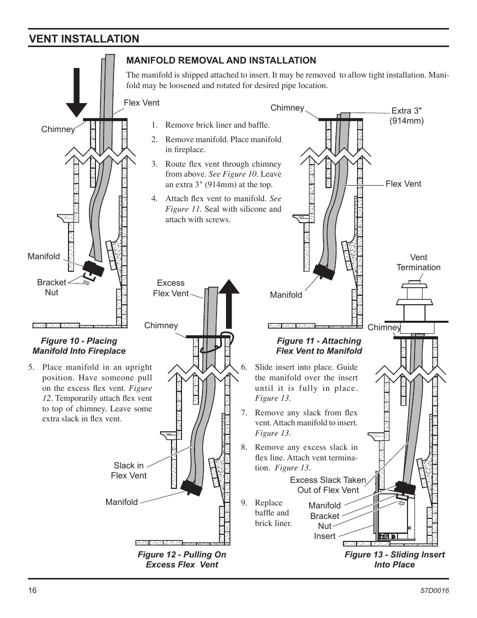Vent installation | Monessen Hearth Direct Vent Gas Insert IDV490NVC User Manual | Page 16 / 40
