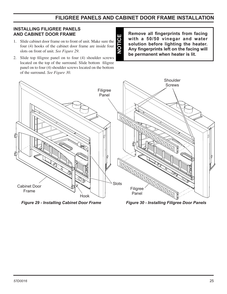 Notice | Monessen Hearth Direct Vent Gas Insert IDV490NVC User Manual | Page 25 / 40