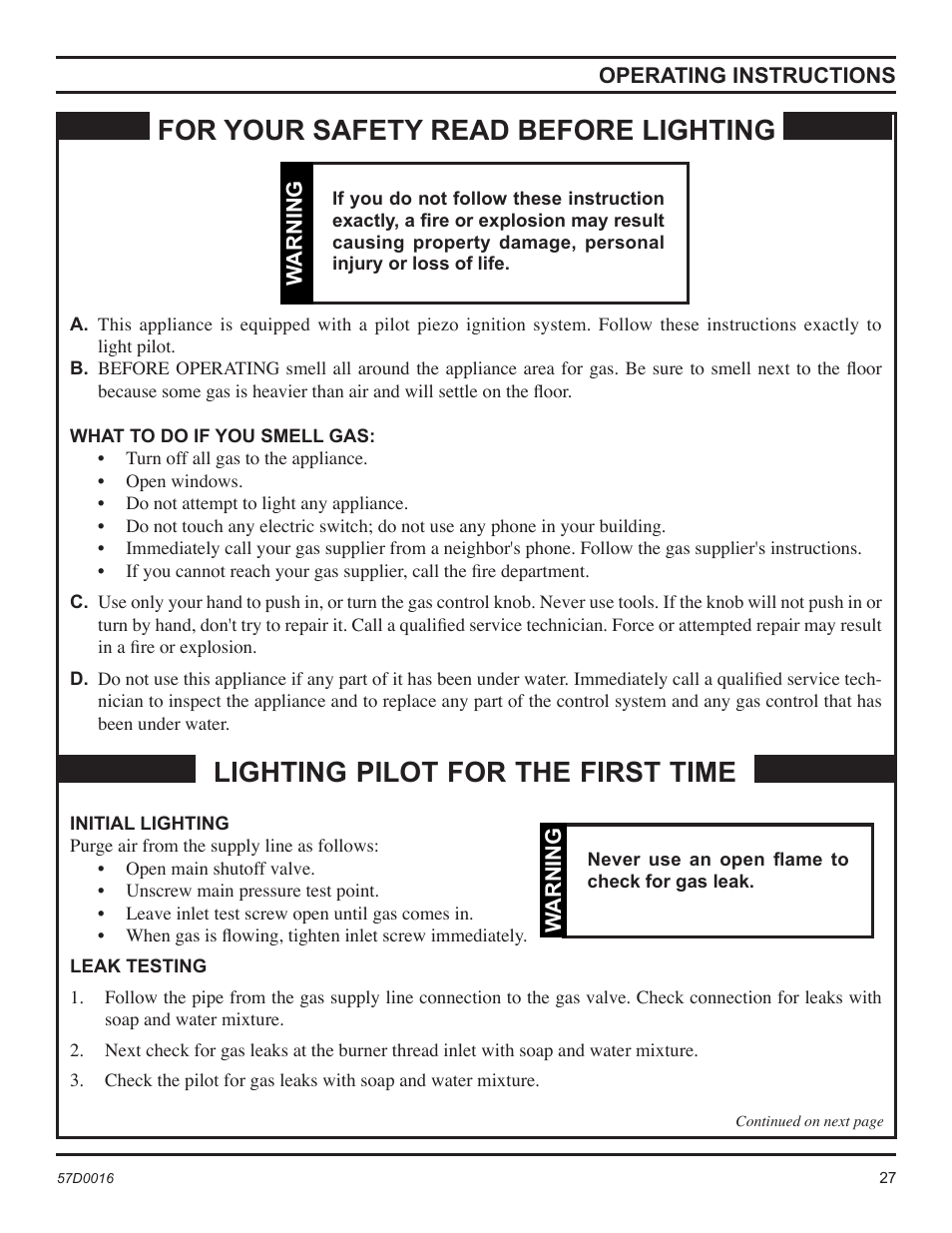 Monessen Hearth Direct Vent Gas Insert IDV490NVC User Manual | Page 27 / 40