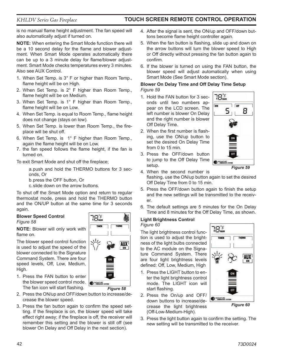 Monessen Hearth DIRECT VENT GAS FIREPLACE KHLDV400 User Manual | Page 42 / 64