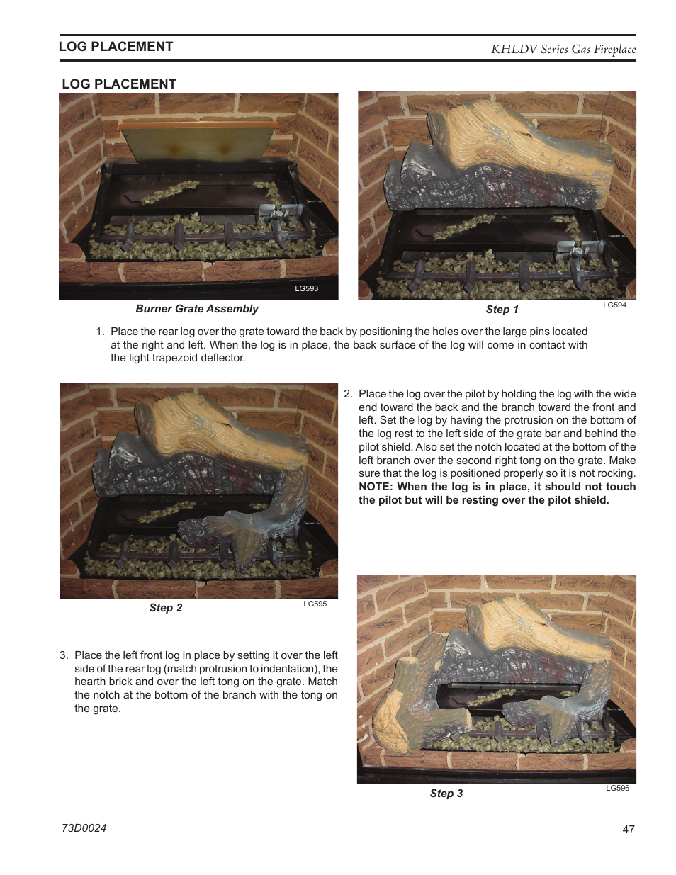 Monessen Hearth DIRECT VENT GAS FIREPLACE KHLDV400 User Manual | Page 47 / 64