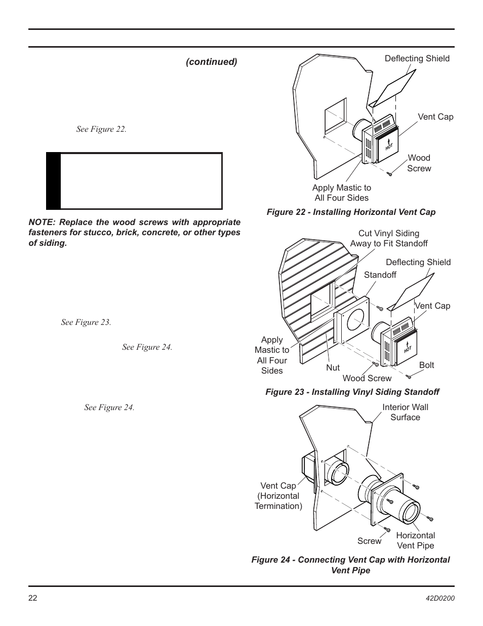 Vent installation, Warning | Monessen Hearth 6000DV User Manual | Page 22 / 52