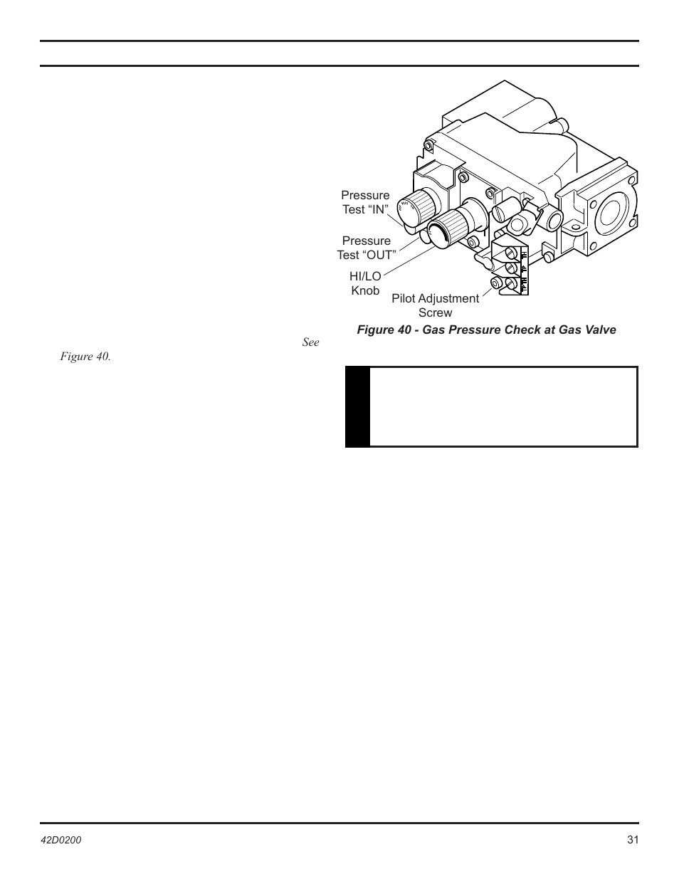 Checking gas pressure, Warning | Monessen Hearth 6000DV User Manual | Page 31 / 52