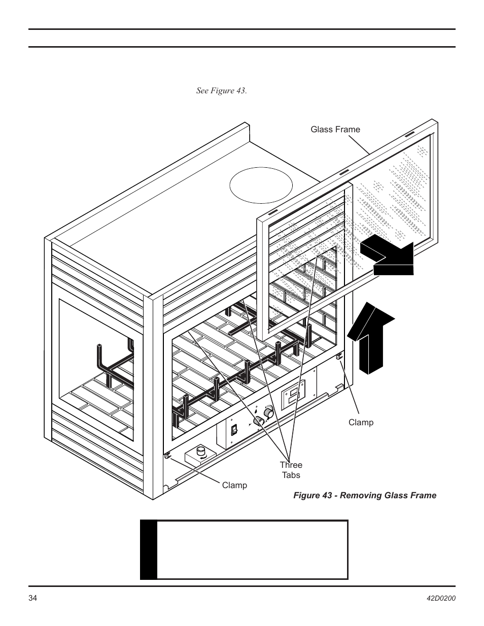 Glass removal, Caution | Monessen Hearth 6000DV User Manual | Page 34 / 52