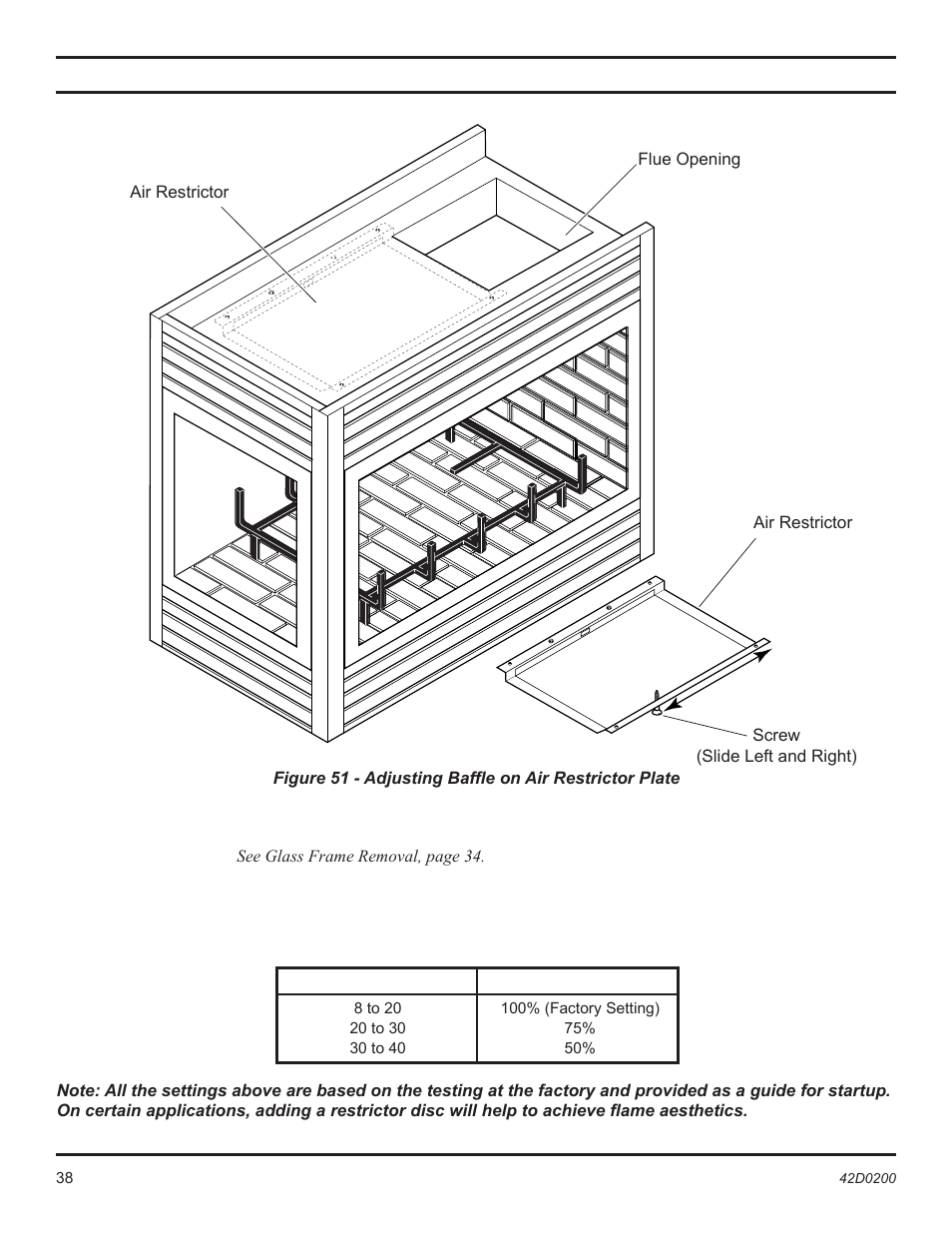 Air restrictor adjustment | Monessen Hearth 6000DV User Manual | Page 38 / 52