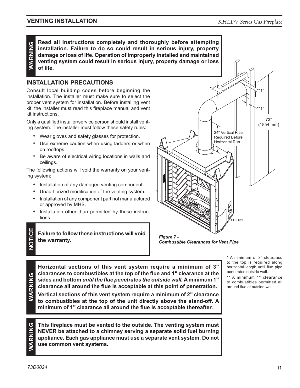 Monessen Hearth KHLDV400 User Manual | Page 11 / 64