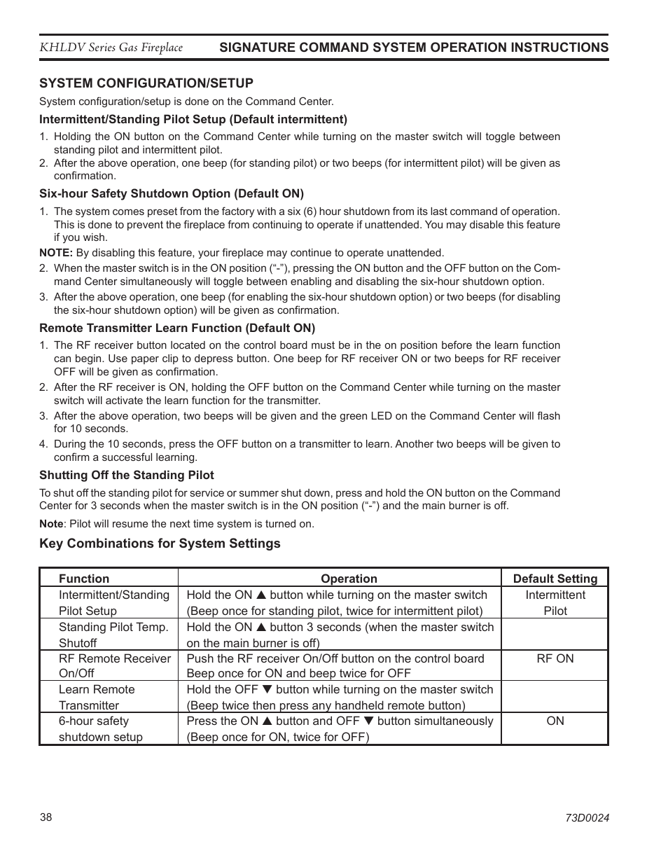 Monessen Hearth KHLDV400 User Manual | Page 38 / 64