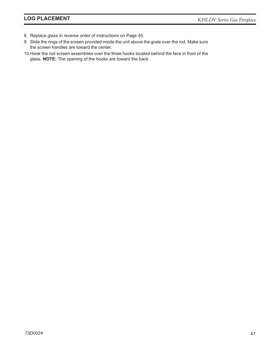 Monessen Hearth KHLDV400 User Manual | Page 47 / 64