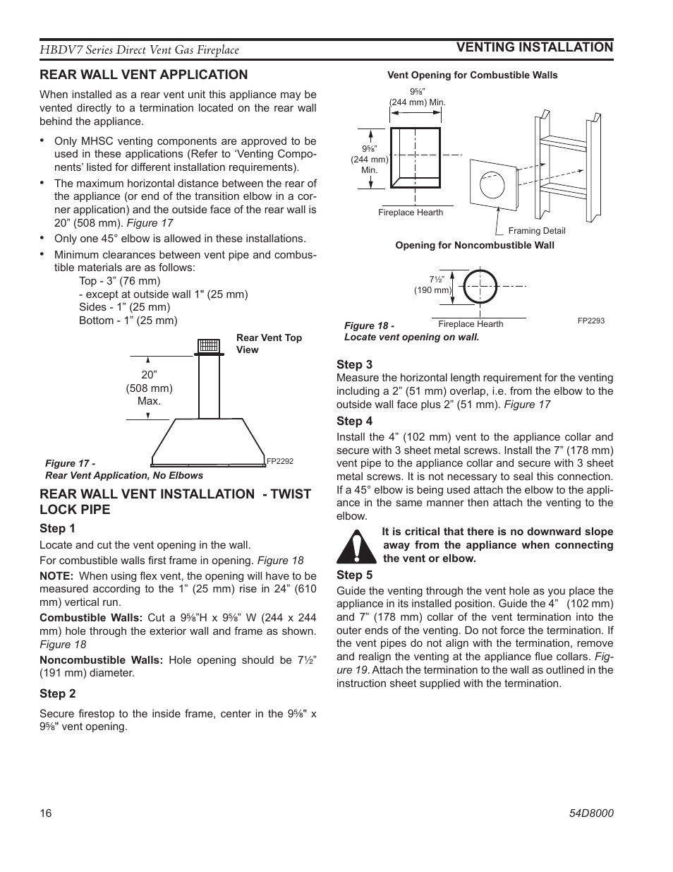 Fp2292 rear vent top vu | Monessen Hearth HBDV400N/PSC7 User Manual | Page 16 / 64