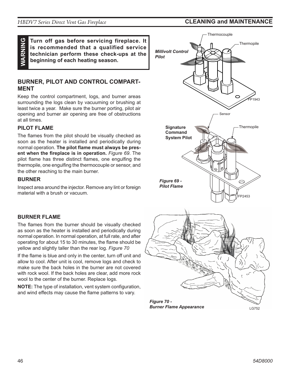 Lg752 hbdv log flames | Monessen Hearth HBDV400N/PSC7 User Manual | Page 46 / 64