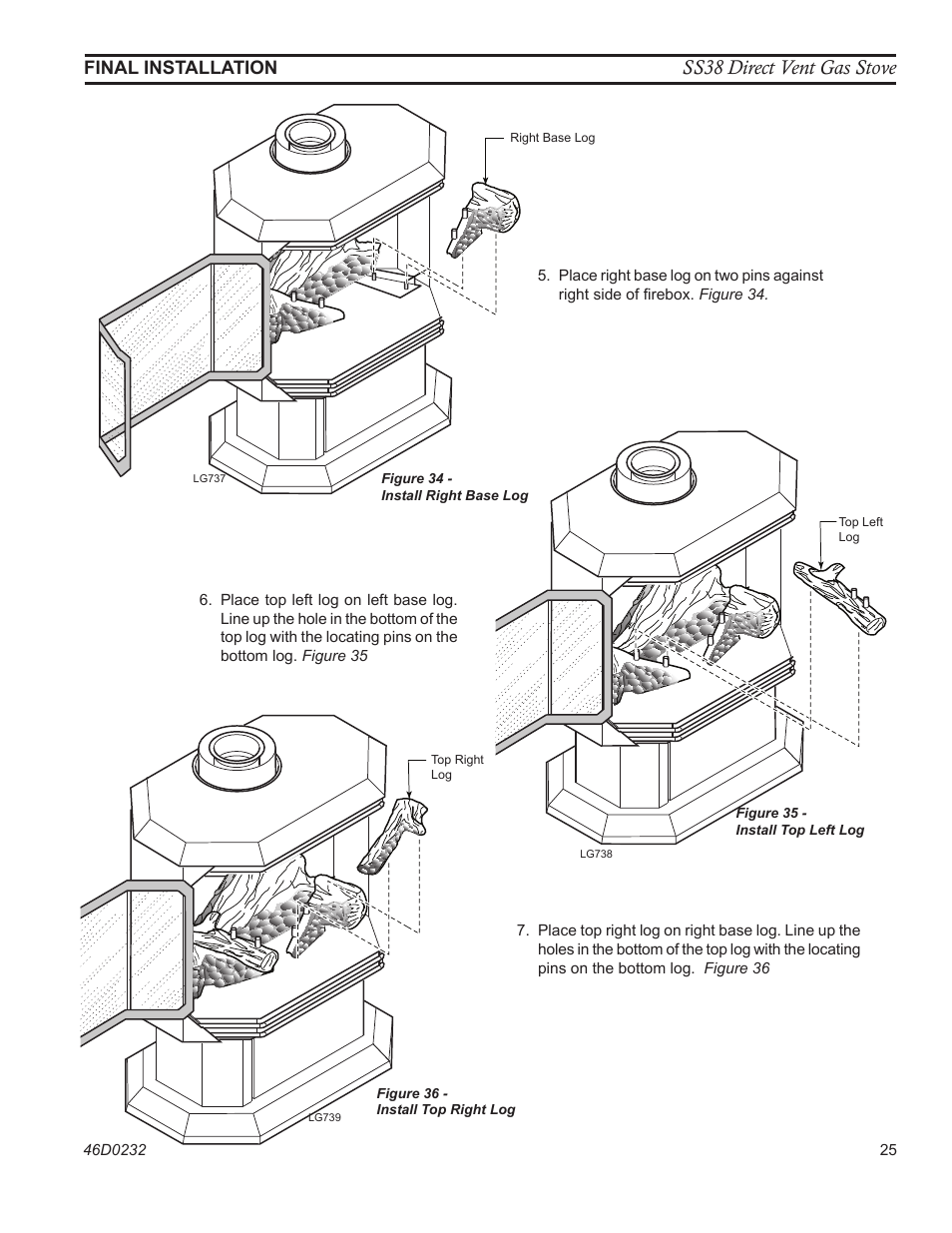 Ss38 direct vent gas stove, Final installation | Monessen Hearth SS38 User Manual | Page 25 / 40