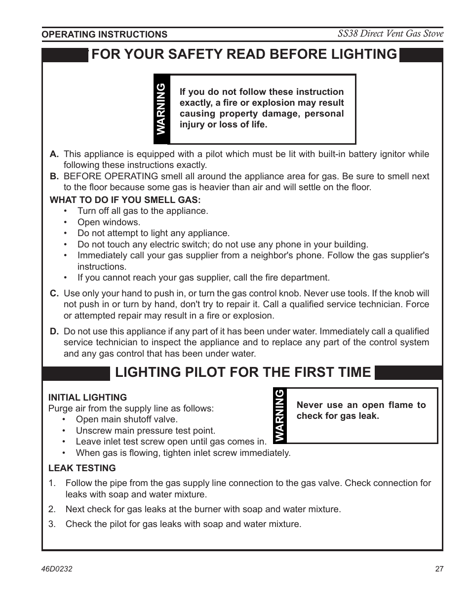 Monessen Hearth SS38 User Manual | Page 27 / 40