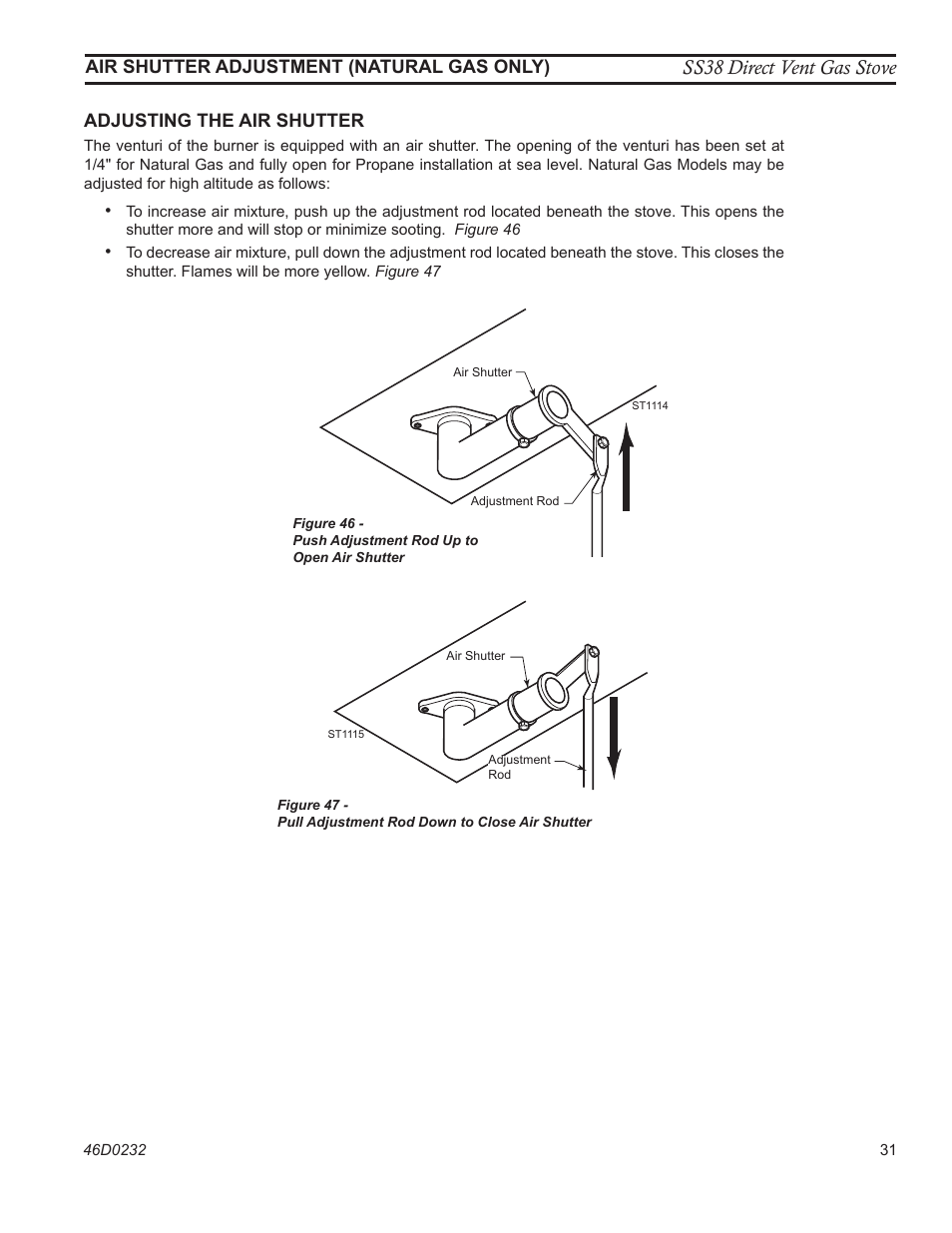 Ss38 direct vent gas stove | Monessen Hearth SS38 User Manual | Page 31 / 40