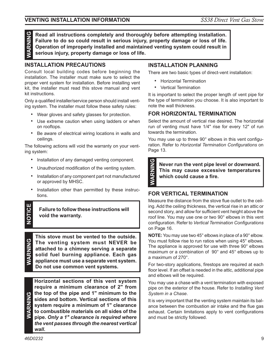Monessen Hearth SS38 User Manual | Page 9 / 40