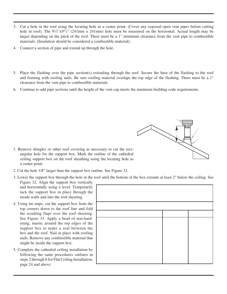 Vent installation | Monessen Hearth Direct Vent Gas Fireplace BDV500 User Manual | Page 25 / 52