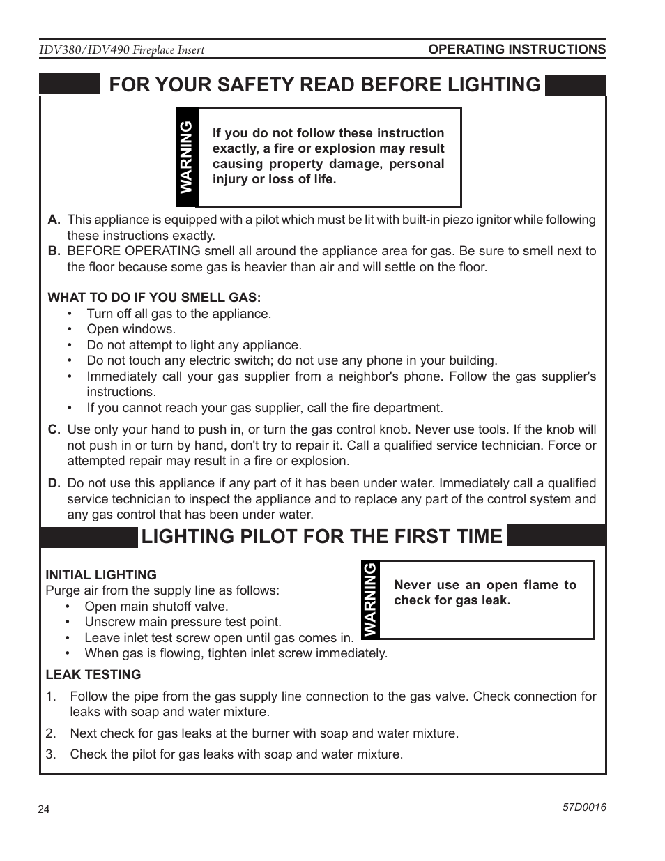 Monessen Hearth IDV SERIES IDV380NVC User Manual | Page 24 / 40