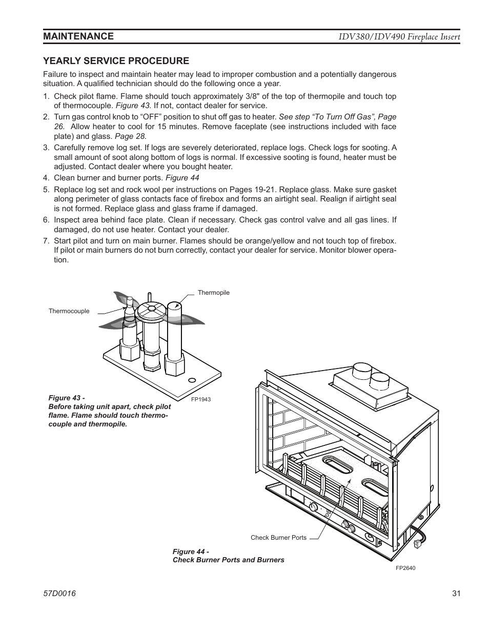 Monessen Hearth IDV SERIES IDV380NVC User Manual | Page 31 / 40