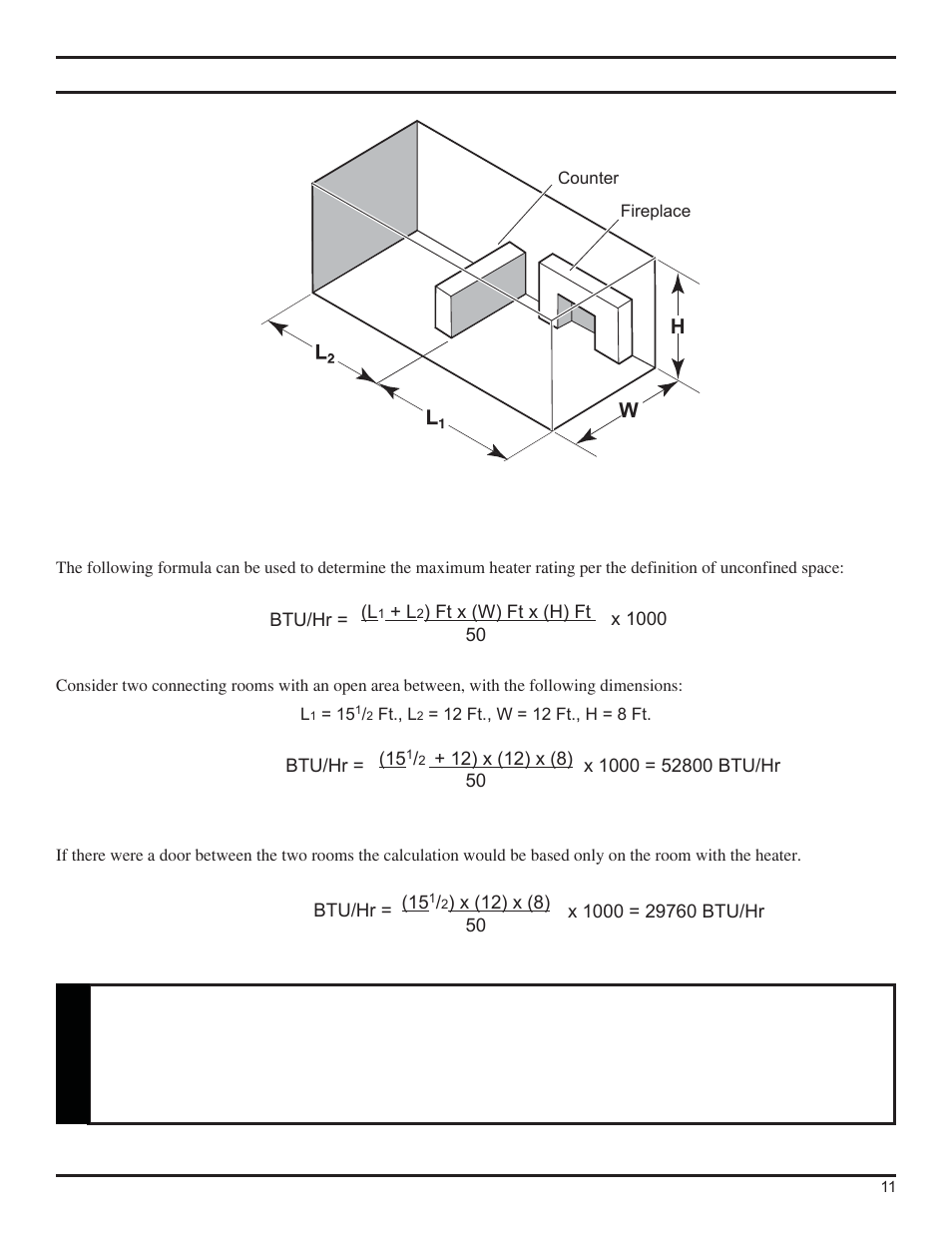 Warning, General installation information | Monessen Hearth DFS36NVC User Manual | Page 11 / 44