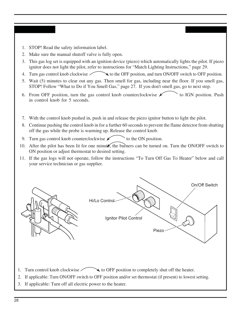 Milli-volt control lighting instructions | Monessen Hearth DFS36NVC User Manual | Page 28 / 44