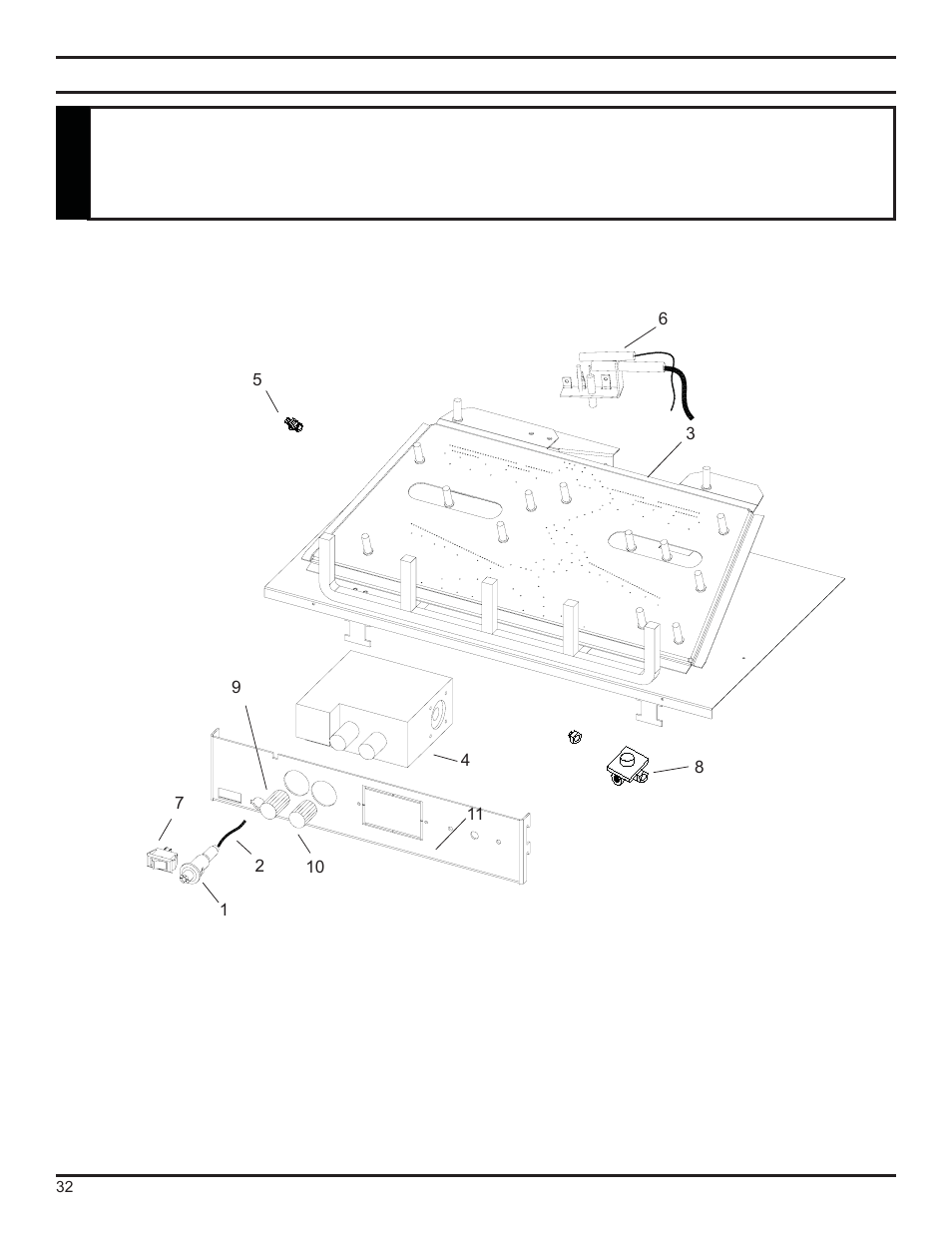 Illustrated parts breakdown, Warning | Monessen Hearth DFS36NVC User Manual | Page 32 / 44