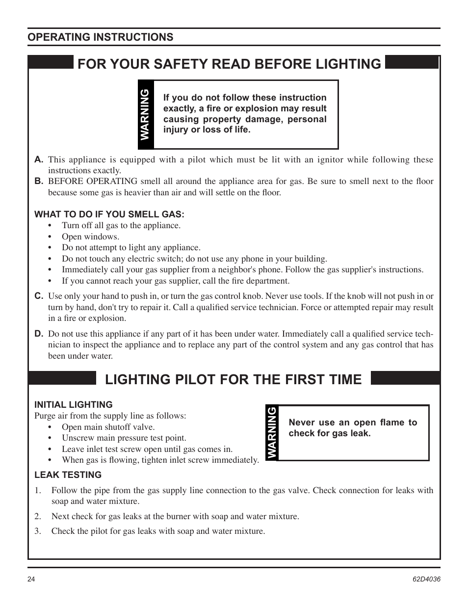 Monessen Hearth Natural Vent Gas Fireplace SBV400 User Manual | Page 24 / 42