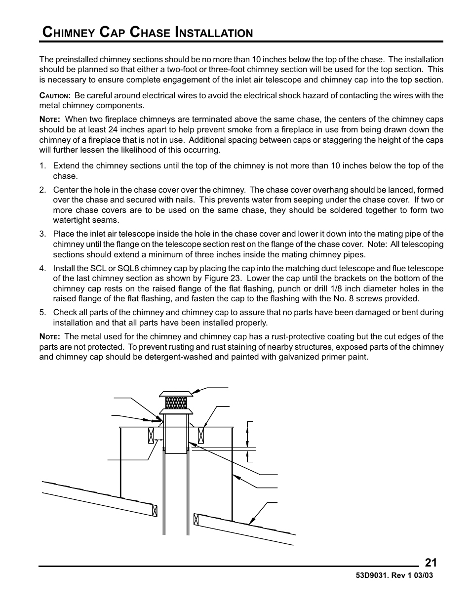 Himney, Hase, Nstallation | Monessen Hearth BWB400 User Manual | Page 21 / 80