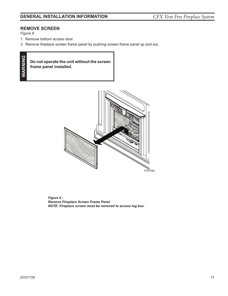 Cfx vent free fireplace system | Monessen Hearth CFX24 User Manual | Page 11 / 36