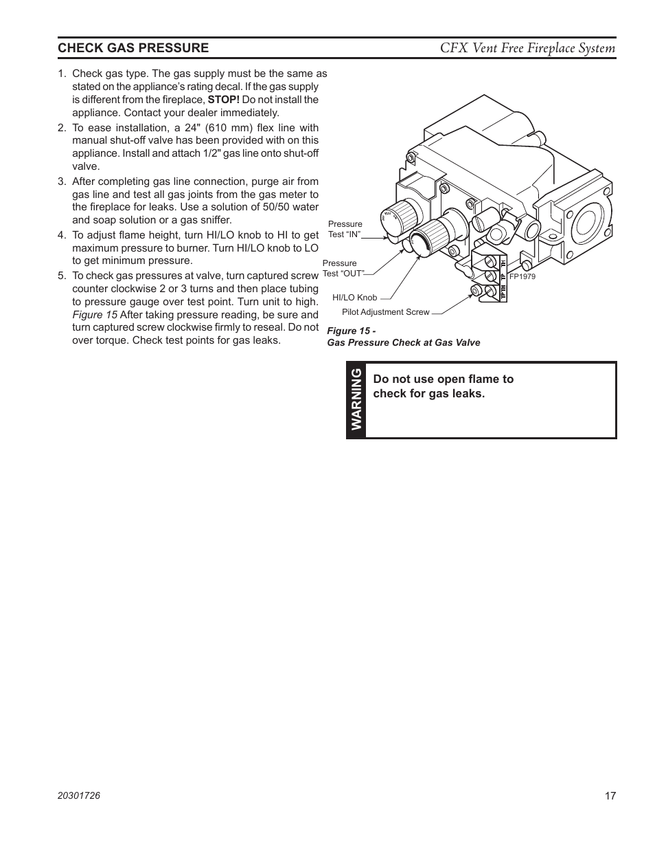 Cfx vent free fireplace system | Monessen Hearth CFX24 User Manual | Page 17 / 36