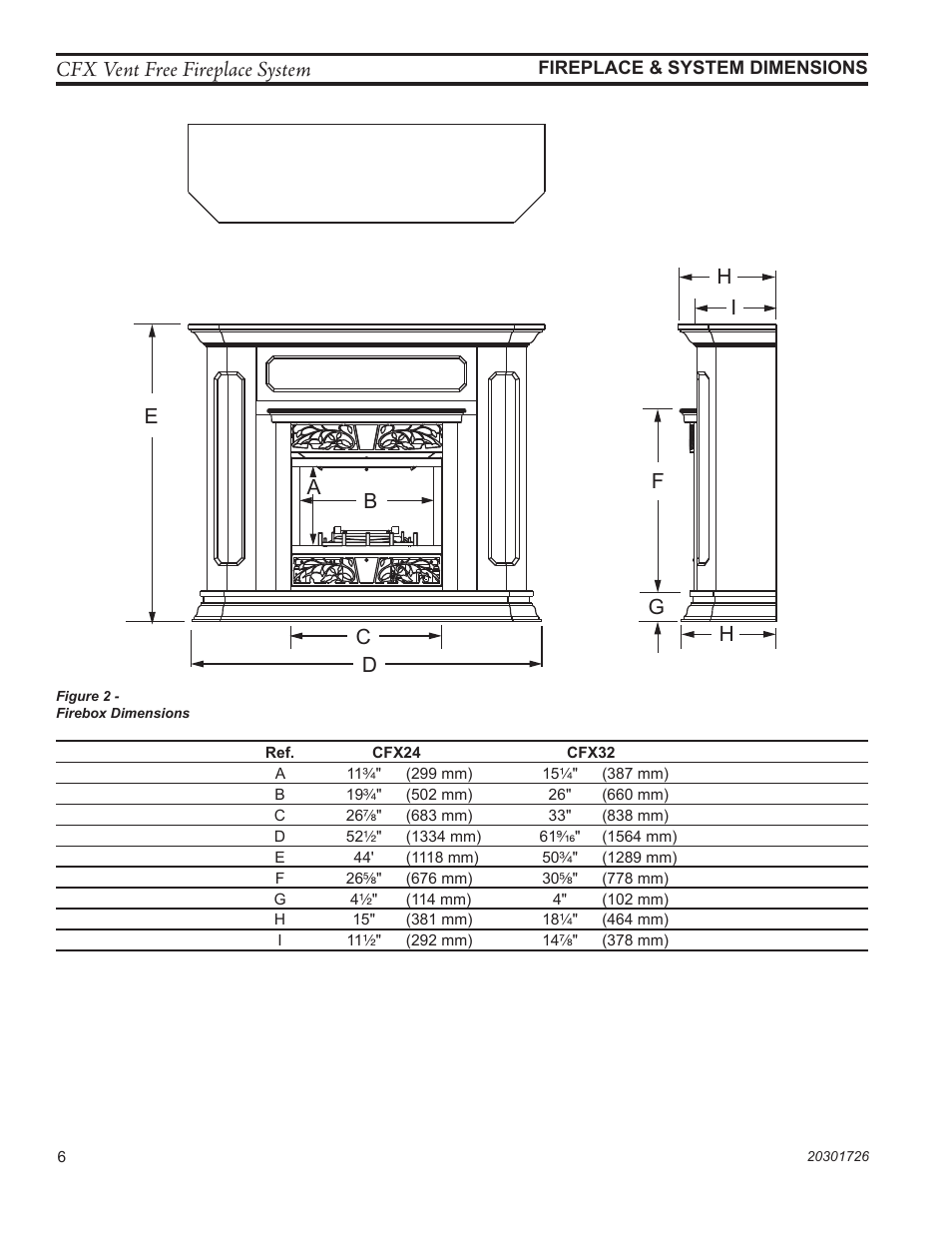Cfx vent free fireplace system | Monessen Hearth CFX24 User Manual | Page 6 / 36