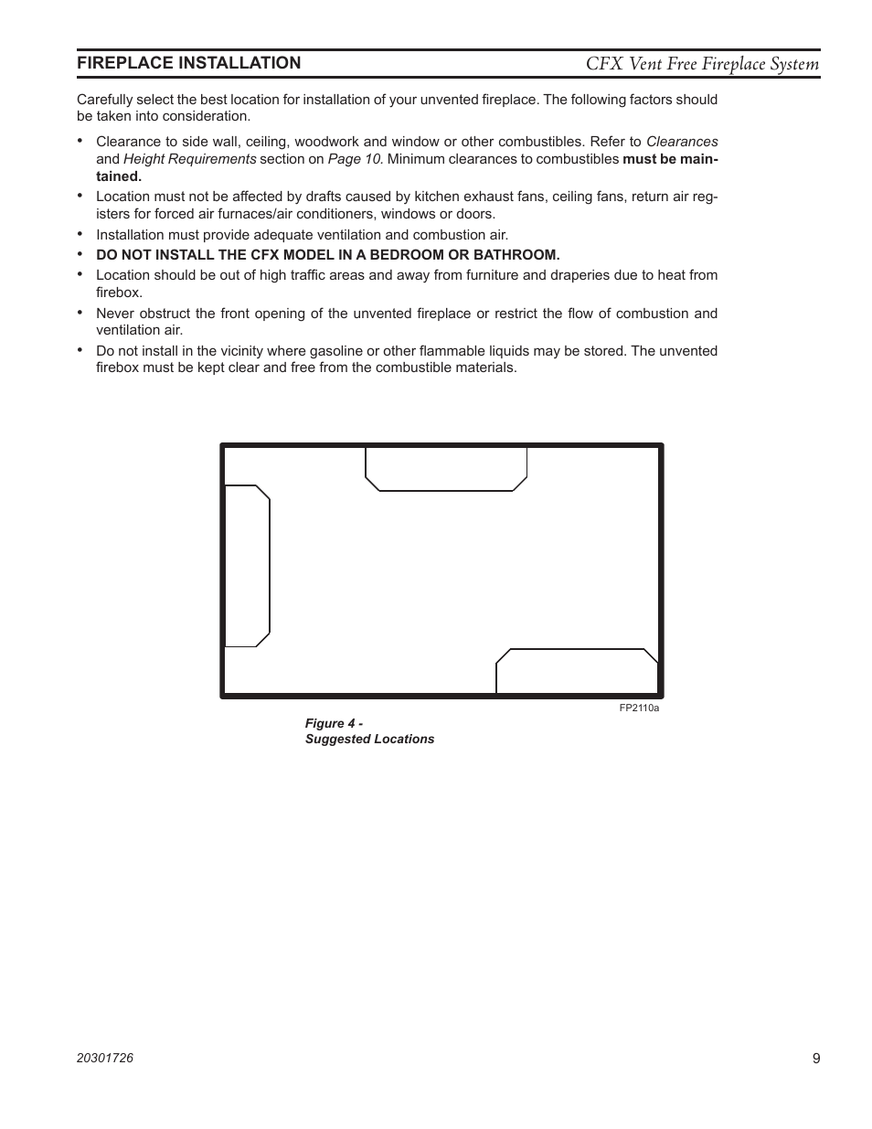 Cfx vent free fireplace system | Monessen Hearth CFX24 User Manual | Page 9 / 36