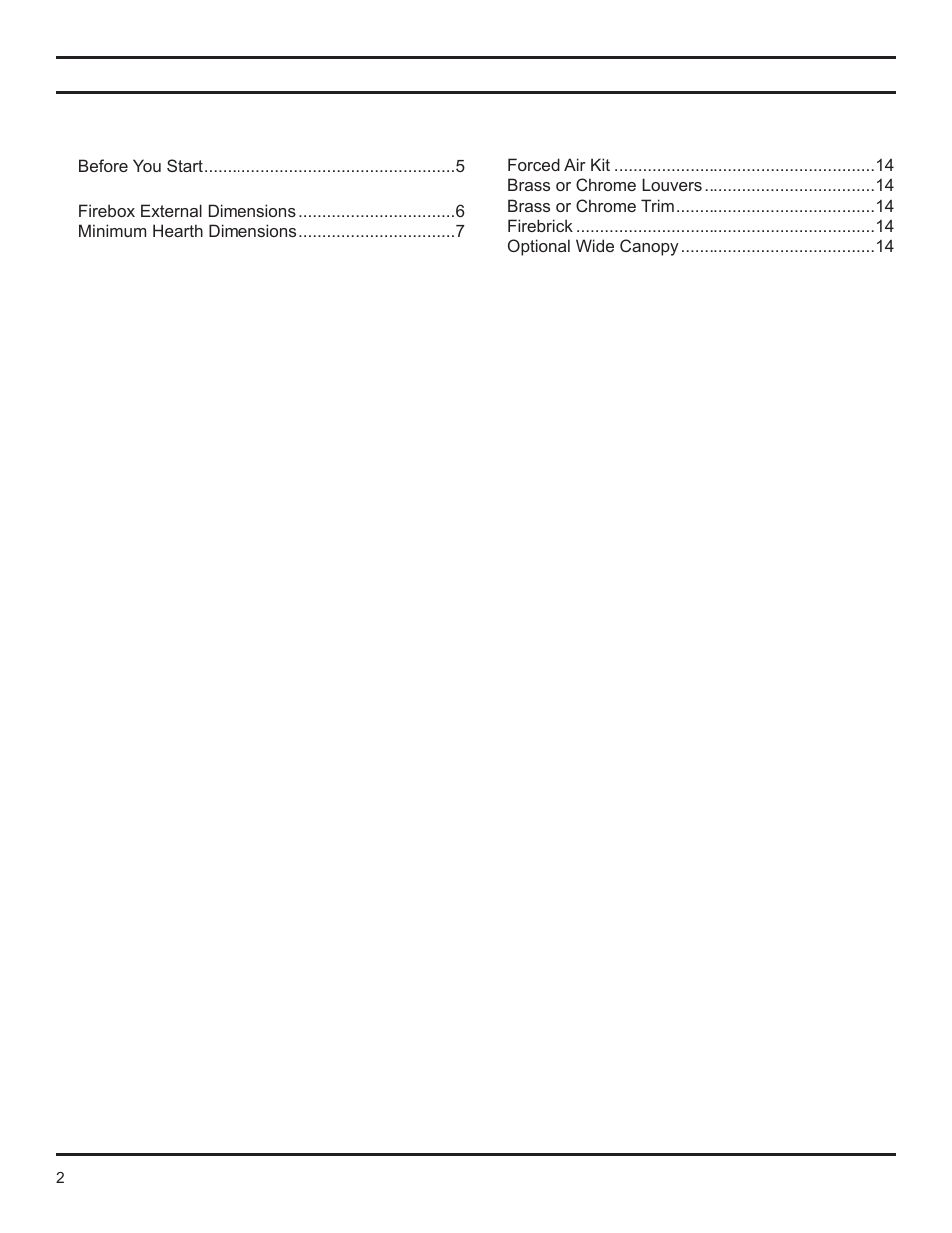 Monessen Hearth GCUF Series User Manual | Page 2 / 20