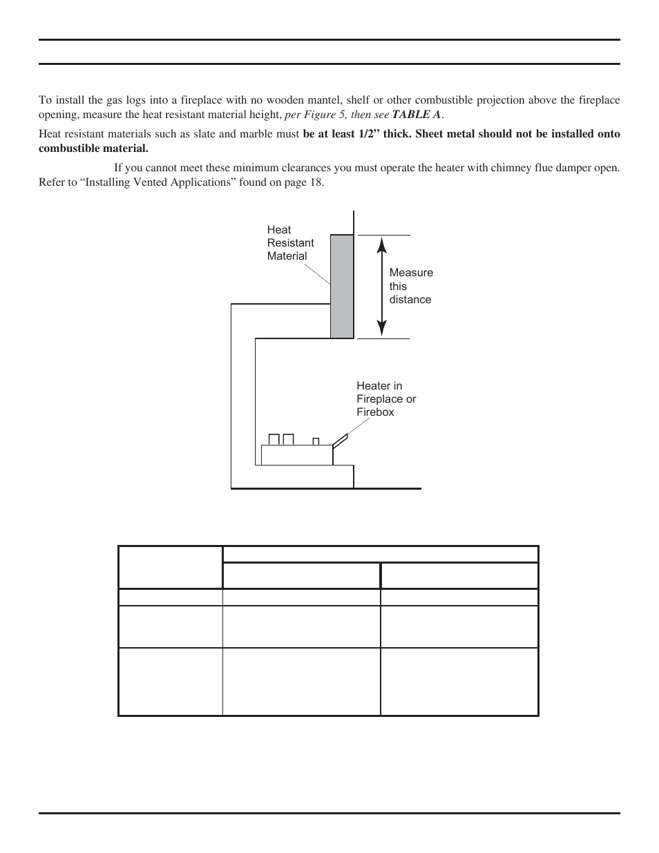 Clearances and height requirements | Monessen Hearth NB24 User Manual | Page 12 / 40