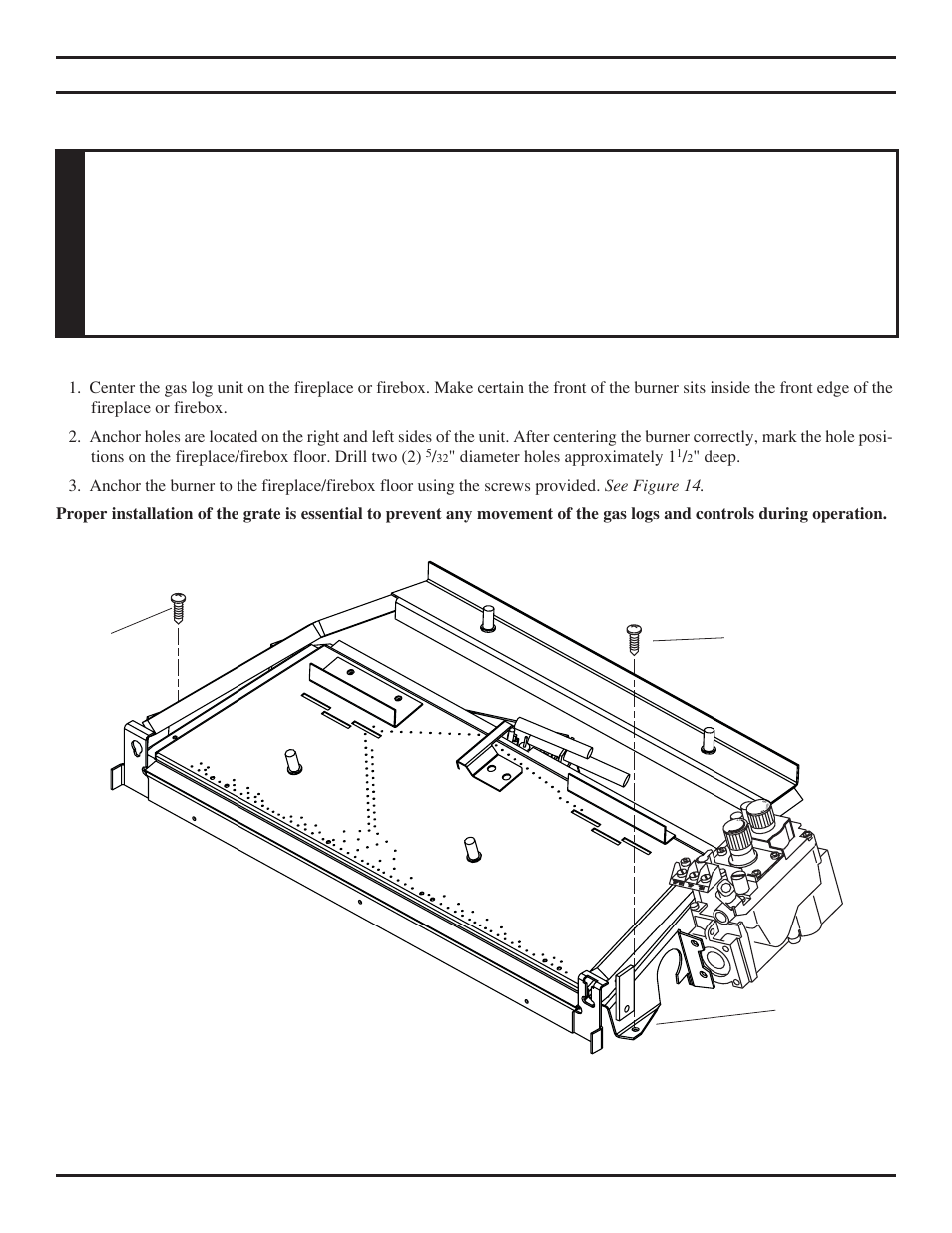 Installing vented applications, Warning | Monessen Hearth NB24 User Manual | Page 18 / 40