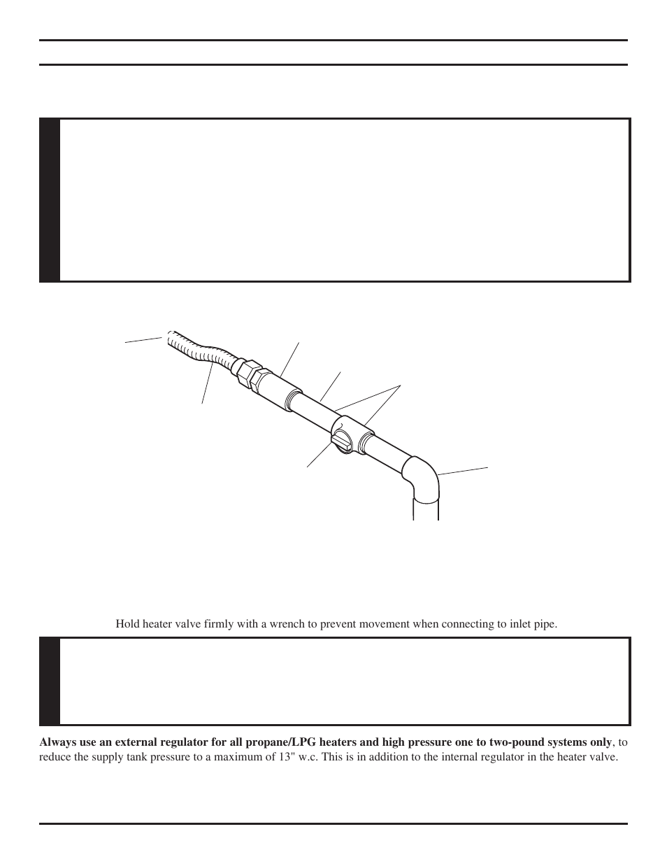 Connecting the gas, Caution | Monessen Hearth NB24 User Manual | Page 19 / 40