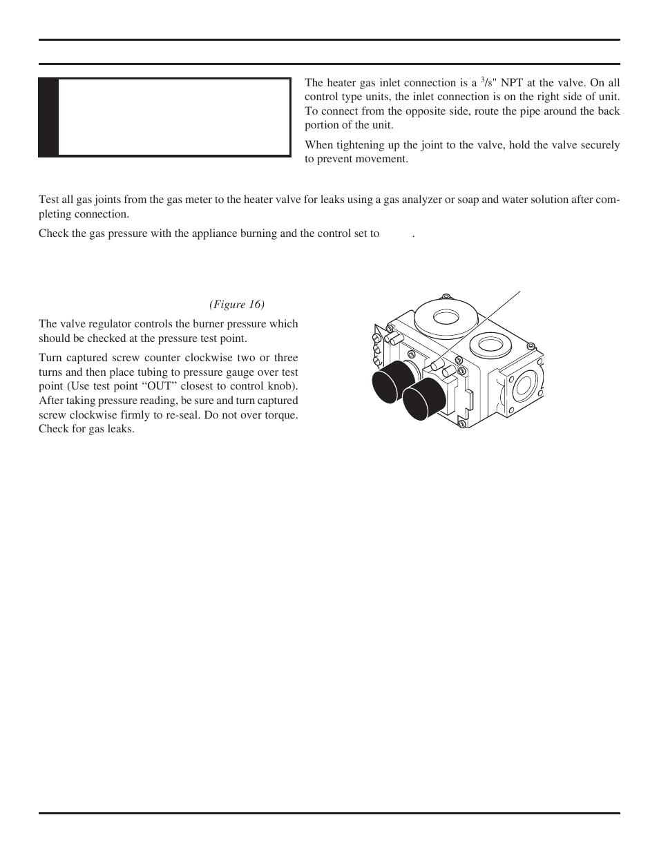 Checking gas pressure, Warning | Monessen Hearth NB24 User Manual | Page 20 / 40