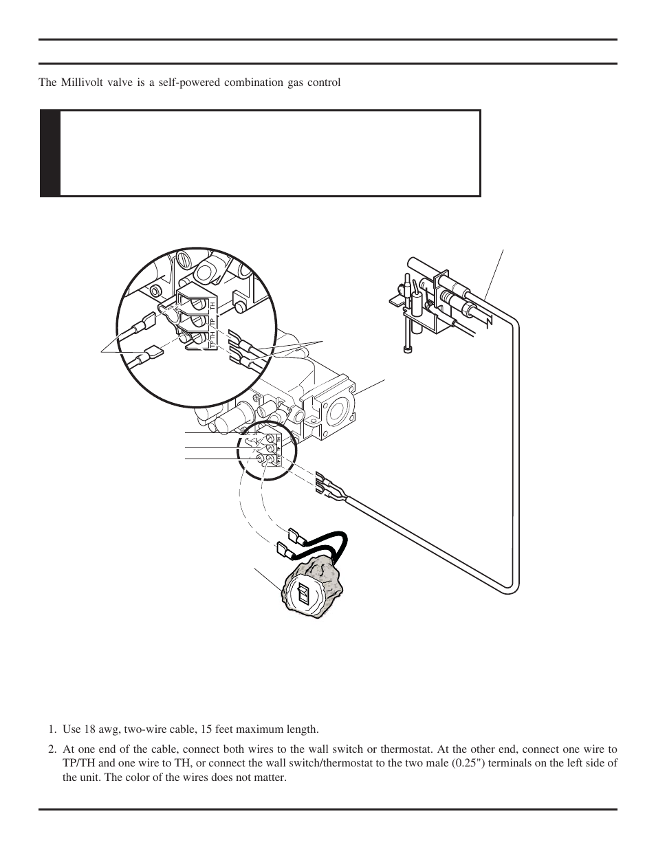 Electrical wiring (millivolt), Caution | Monessen Hearth NB24 User Manual | Page 21 / 40