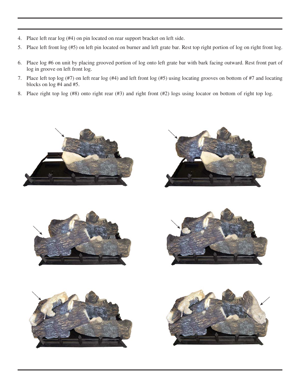 Log placement | Monessen Hearth NB24 User Manual | Page 24 / 40