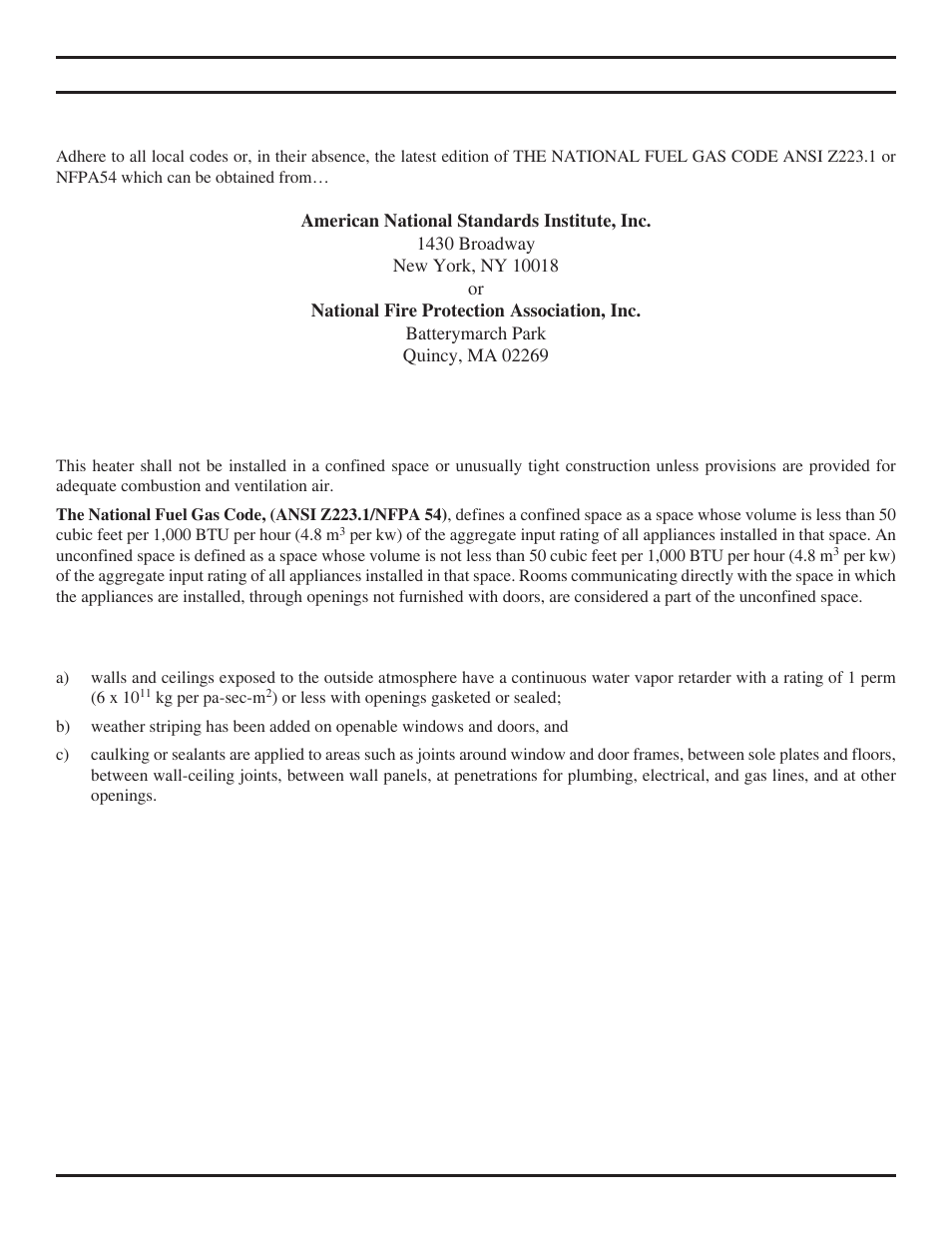 General installation information | Monessen Hearth NB24 User Manual | Page 7 / 40