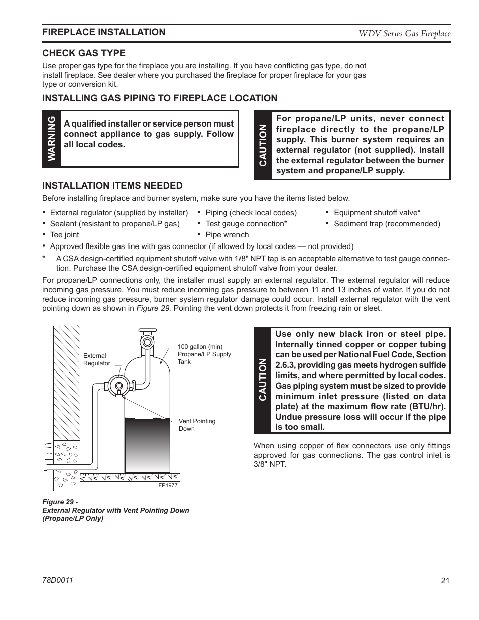 Monessen Hearth WIDEVIEW WDV500 User Manual | Page 21 / 48