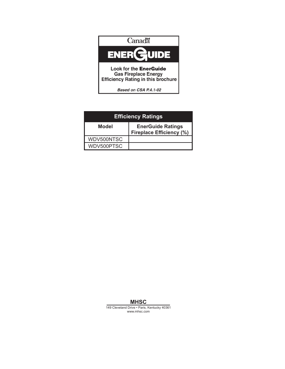 Monessen Hearth WIDEVIEW WDV500 User Manual | Page 48 / 48