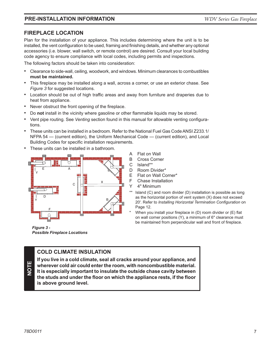 Monessen Hearth WIDEVIEW WDV500 User Manual | Page 7 / 48
