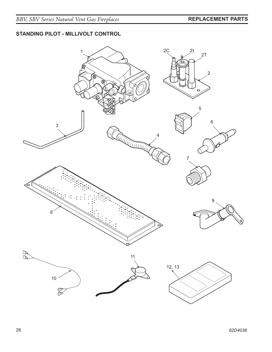 Bbv, sbv series natural vent gas fireplaces | Monessen Hearth B-VENT SBV500 User Manual | Page 28 / 40