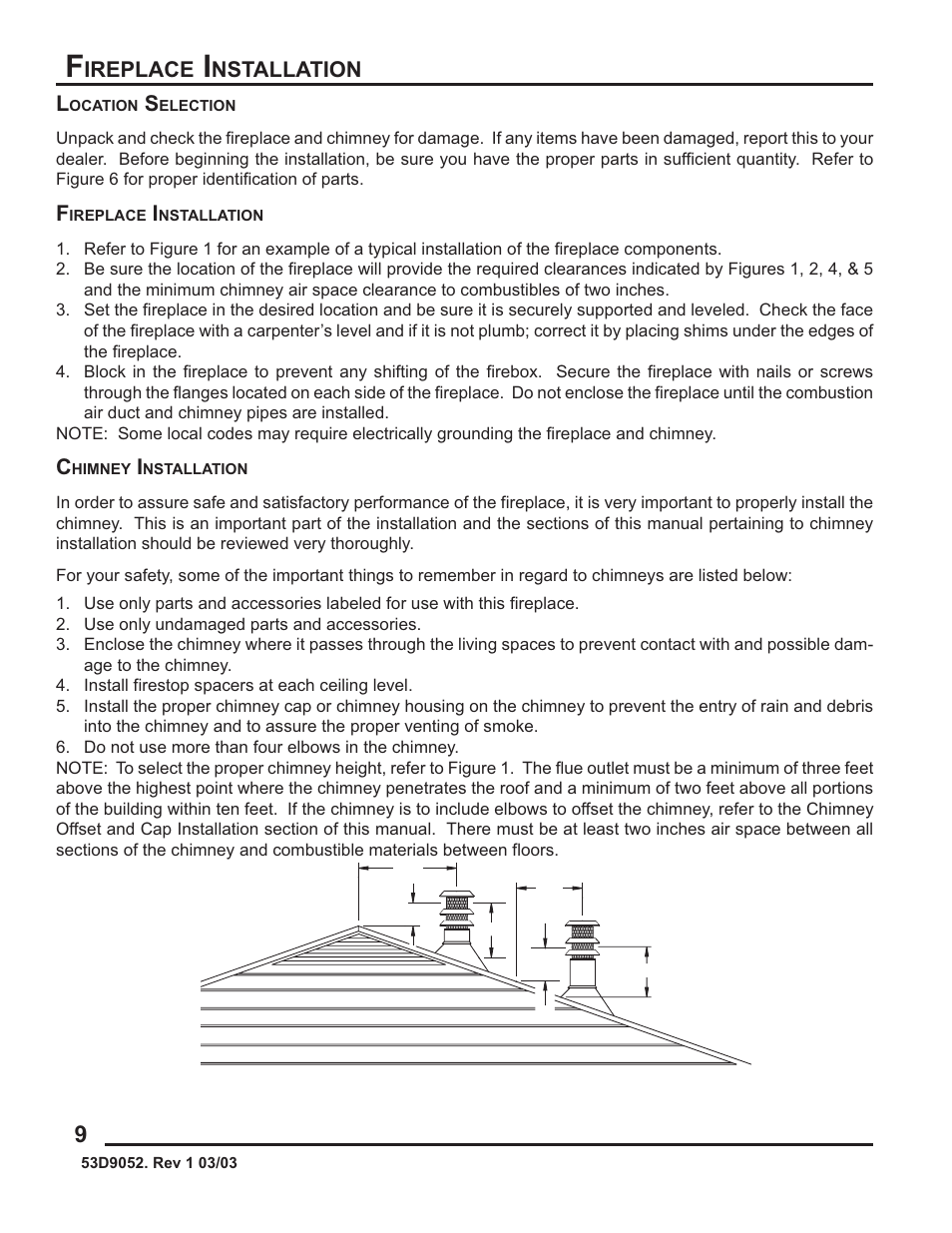 Ireplace, Nstallation | Monessen Hearth 624WBPF User Manual | Page 10 / 32